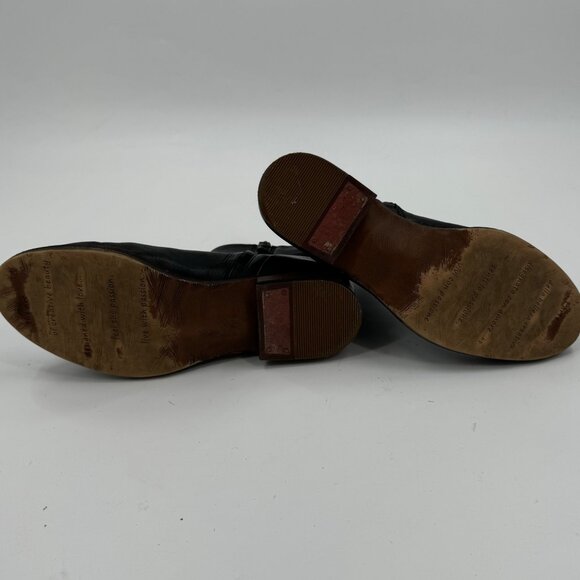 Sarto by Franco Sarto Leather Lori Boots Size 7M Black Side Zipper Round Toe - Picture 10 of 11